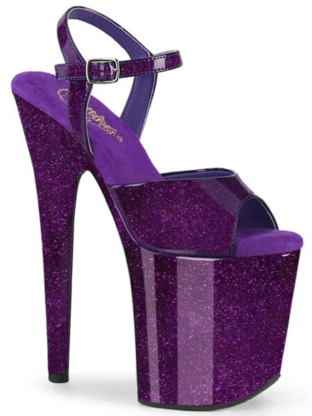 8" Heel, 4" PF Ankle Strap Sandal