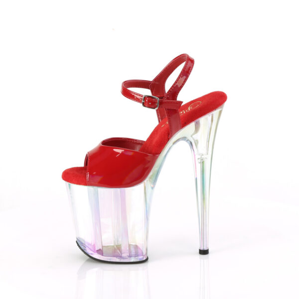 8" Heel, 4" Holo Tinted PF Ankle Strap Sandal - Image 3