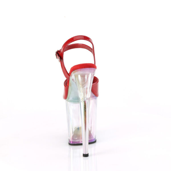 8" Heel, 4" Holo Tinted PF Ankle Strap Sandal - Image 4