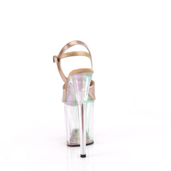 8" Heel, 4" Holo Tinted PF Ankle Strap Sandal - Image 4