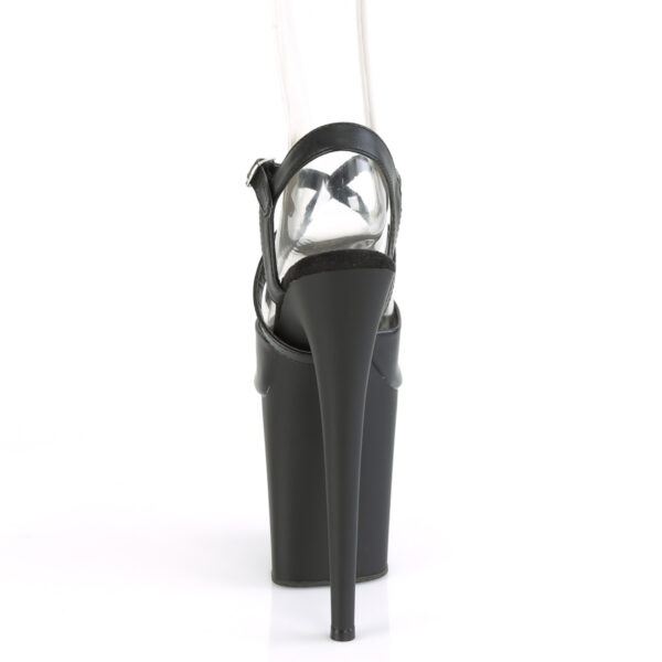 8" Heel, 4" PF Peep Toe Criss Cross Ankle Strap Sandal - Image 4