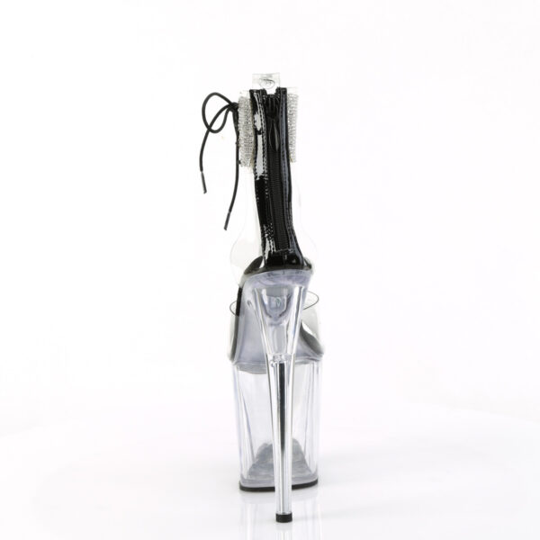 8" Heel, 4" PF Rhinestoned Ankle Cuff Sandal, Back Zip - Image 4
