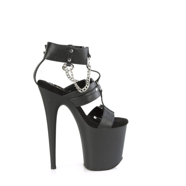 8" Heel, 4" PF 3 Band T-Strap Ankle Strap Sandal - Image 5