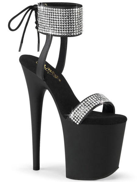 8" Heel, 4" PF Back Tie Ankle Cuff Sandal w/RS