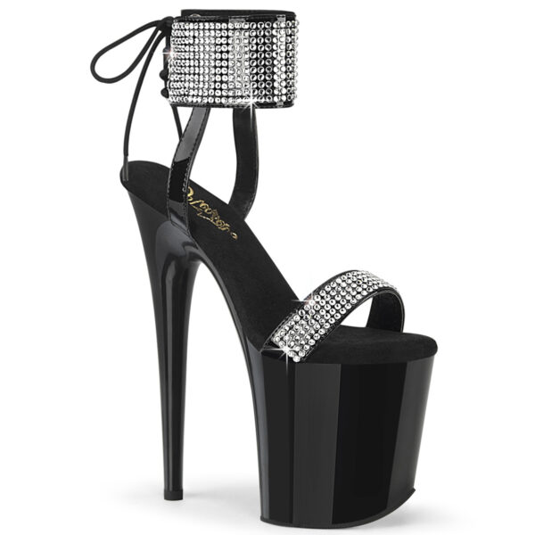 8" Heel, 4" PF Back Tie Ankle Cuff Sandal w/RS