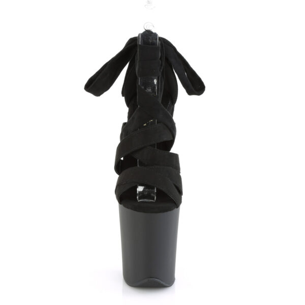 8" Heel, 4" PF Criss Cross Ankle Wrap Sandal - Image 2