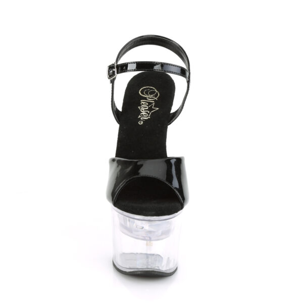7" Heel, 2 3/4" Platform LED Illuminated Ankle Strap Sandal - Image 2