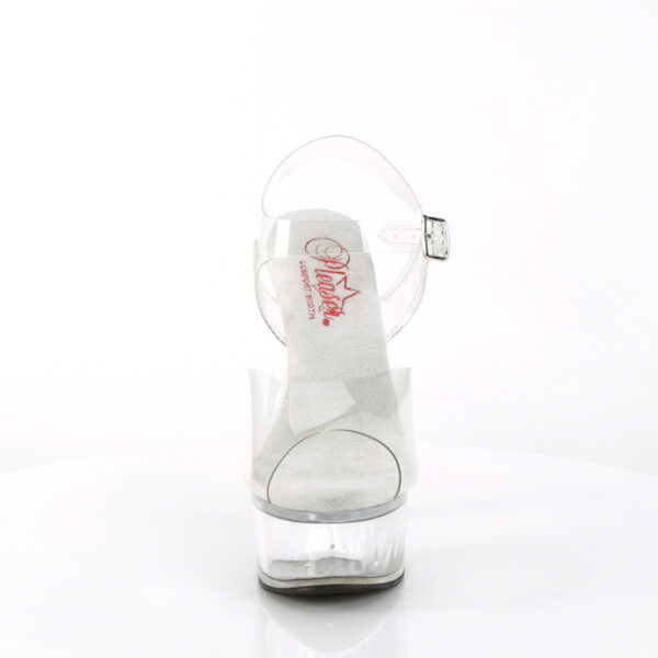 Pleaser 6 Inch Heel with Clear Ankle Strap Sandal - Image 2