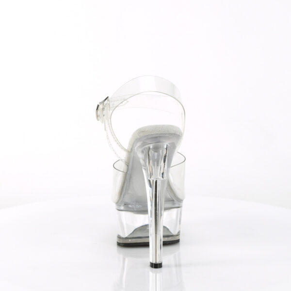 Pleaser 6 Inch Heel with Clear Ankle Strap Sandal - Image 4