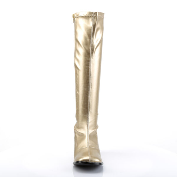 3" Block Heel Gogo Boot, Side Zip - Image 2