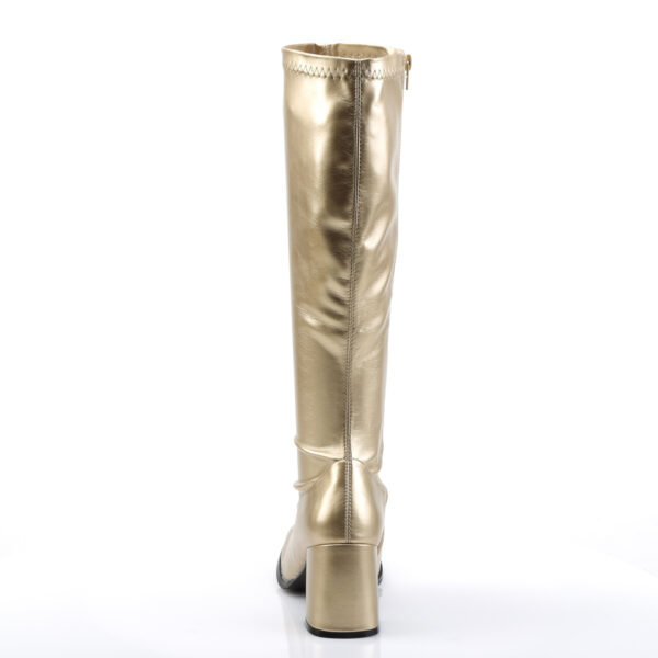3" Block Heel Gogo Boot, Side Zip - Image 4