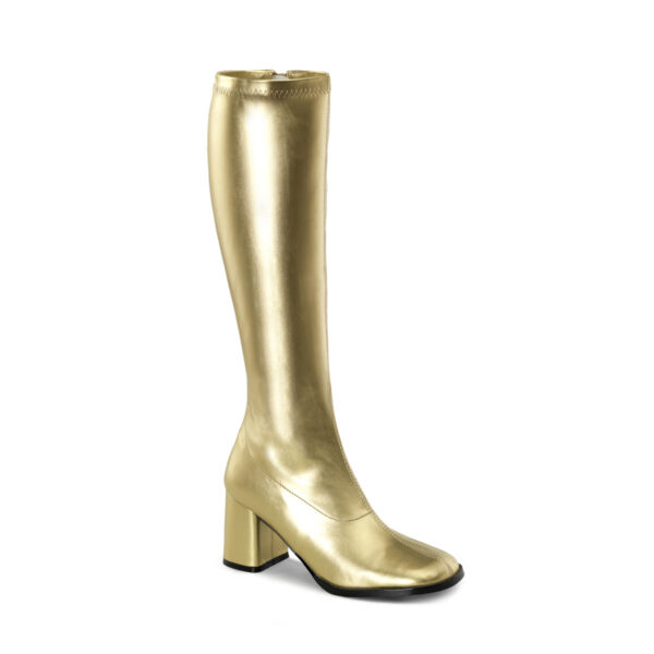 3" Block Heel Gogo Boot, Side Zip