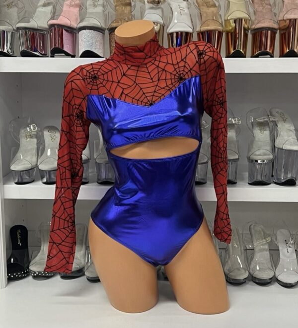 spiderweb hero adult halloween costume - sexy halloween costumes - pleasure zone houston front view