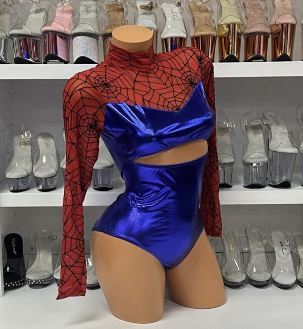 spiderweb hero adult halloween costume - sexy halloween costumes - pleasure zone houston side view