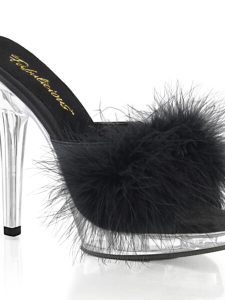 5" Heel, 3/4" PF Marabou Slipper