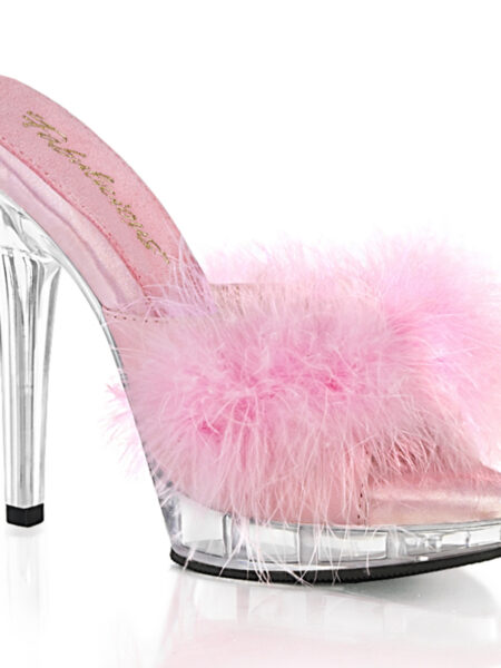 5" Heel, 3/4" PF Marabou Slipper