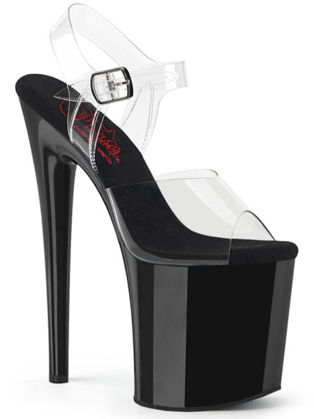 8" Heel, 4" PF Comfort Width Ankle Strap Sandal