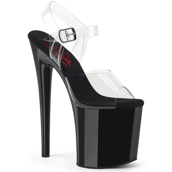8" Heel, 4" PF Comfort Width Ankle Strap Sandal