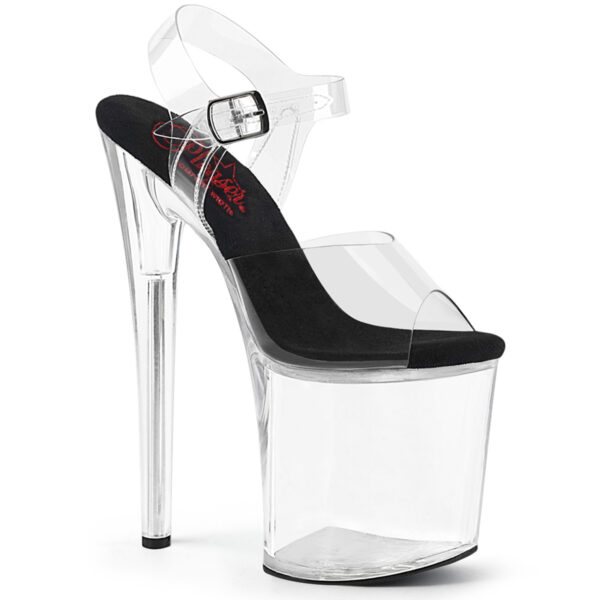 8" Heel, 4" PF Comfort Width Ankle Strap Sandal