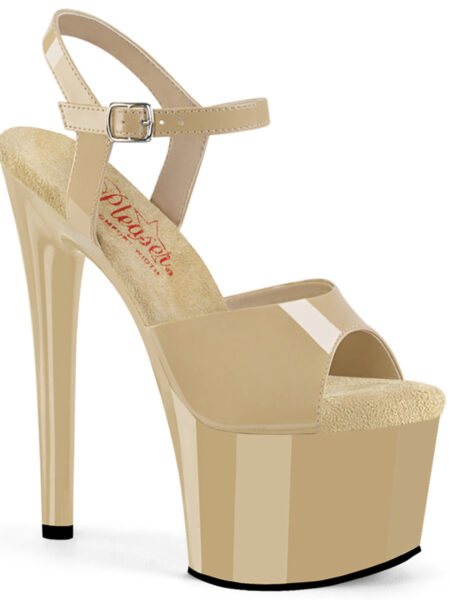 7" Heel, 2 3/4" PF Comfort Width Ankle Strap Sandal