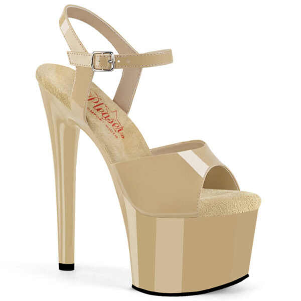 7" Heel, 2 3/4" PF Comfort Width Ankle Strap Sandal