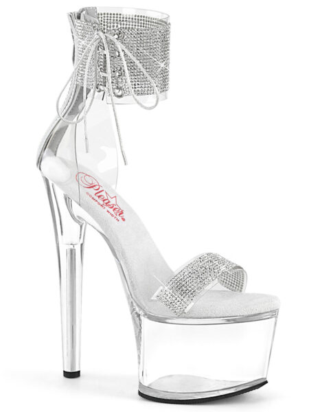 **7" Heel, 2 3/4" PF RS Embellished Ankle Cuff Sandal, Back