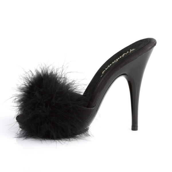 5" Heel, 3/8" PF Marabou Slide Sandal - Image 3