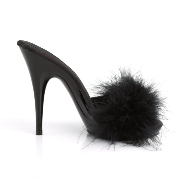 5" Heel, 3/8" PF Marabou Slide Sandal - Image 5