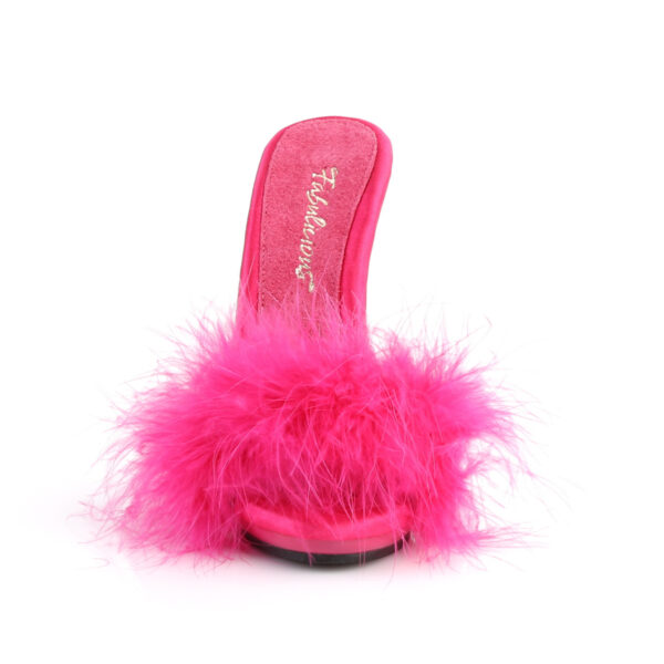 5" Heel, 3/8" PF Marabou Slide Sandal - Image 2