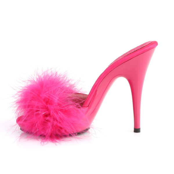 5" Heel, 3/8" PF Marabou Slide Sandal - Image 3