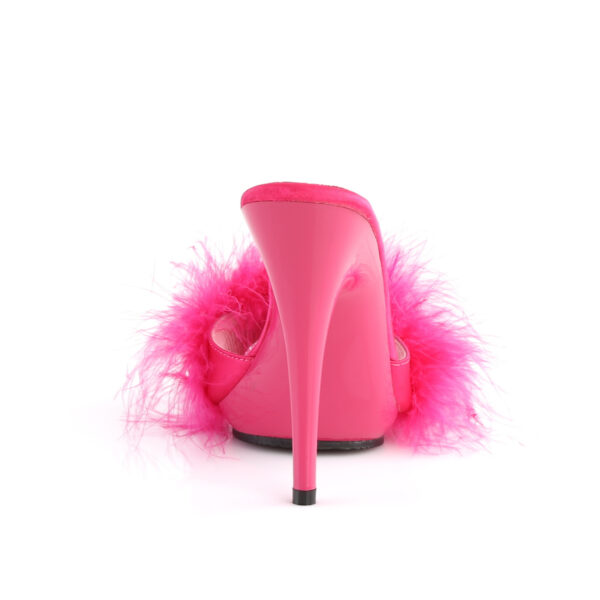 5" Heel, 3/8" PF Marabou Slide Sandal - Image 4