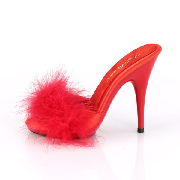 5" Heel. 3/8" PF Marabou Slide Sandal - Image 3