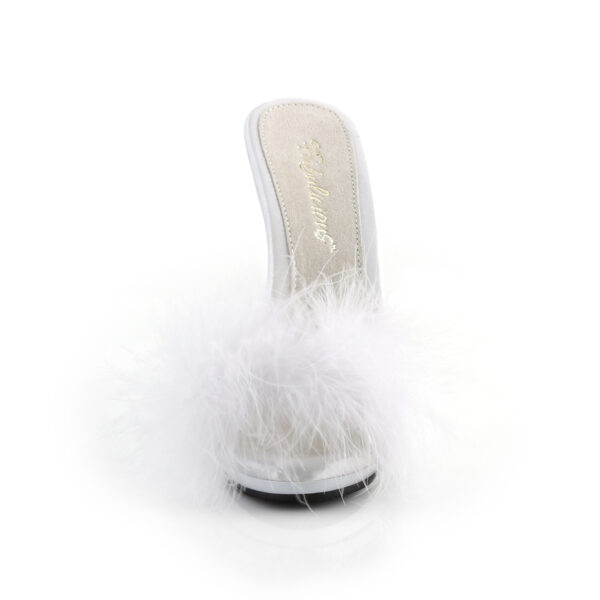 5" Heel, 3/8" PF Marabou Slide Sandal - Image 2