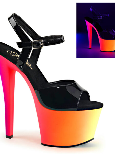 7" Heel, 2 3/4" PF Ankle Strap Sandal