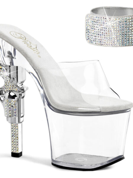 7" R/S Embellished Gun Heel, 3 1/4" PF Sandal