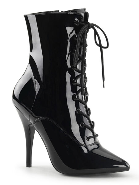 5″ Lace-Up Ankle Boot, Side Zip — Pleasure Zone Houston