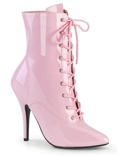 5" Heel Lace-Up Front Ankle Boot, Side Zip