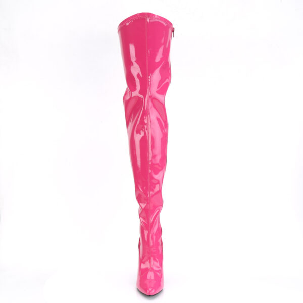 5" Heel Stretch Thigh High Boot, Side Zip - Image 2