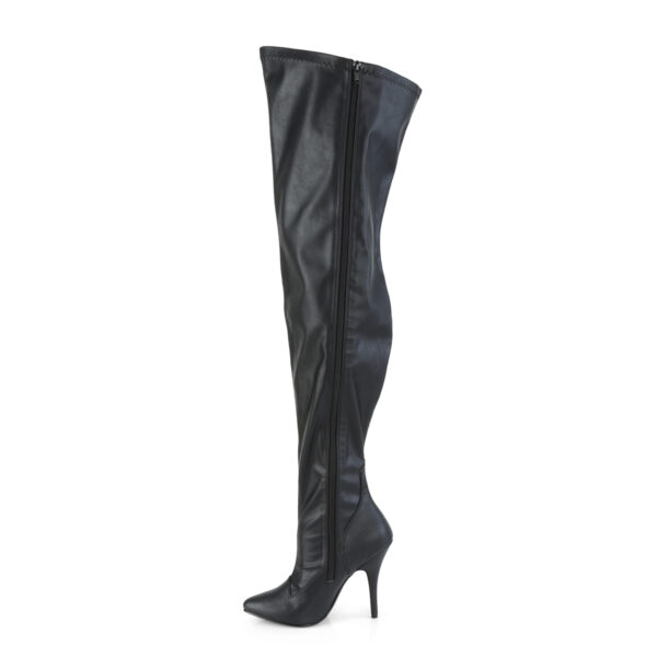 5" Heel Stretch Wide Calf Thigh Boot, Side Zip - Image 3
