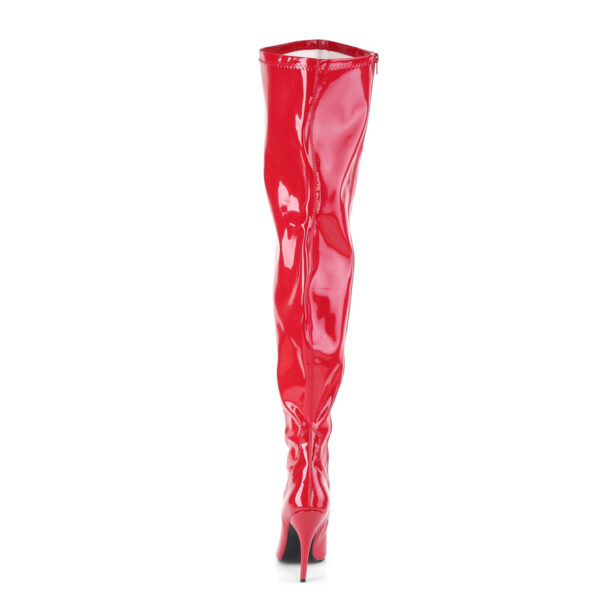 5" Heel Stretch Wide Calf Thigh Boot, Side Zip - Image 4