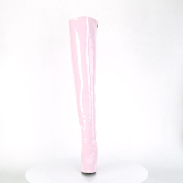 5" Heel Classic Plain Thigh Boot, Side Zip - Image 2