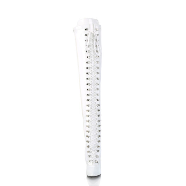 5" Heel D-Ring Stretch Thigh Boot, Side Zip - Image 2