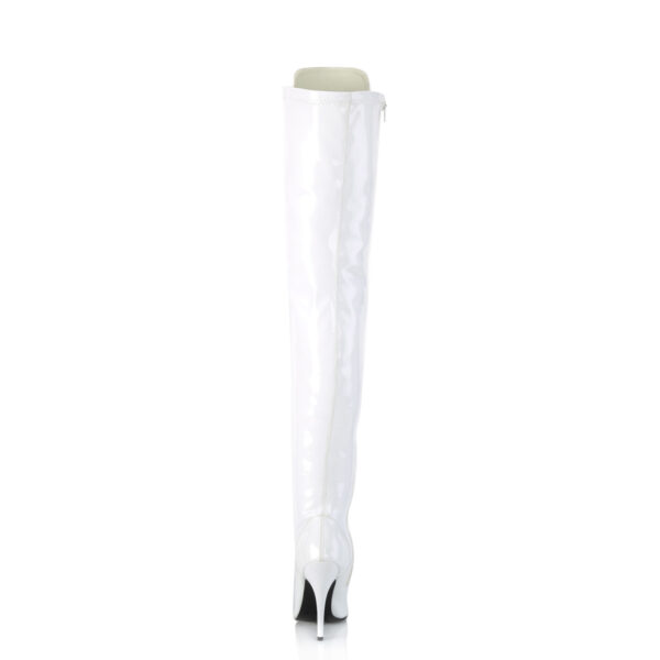 5" Heel D-Ring Stretch Thigh Boot, Side Zip - Image 4