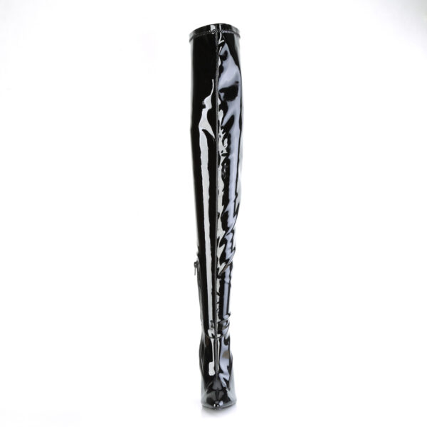5" Heel Lace Back Stretch Crotch Boot, Side Zip - Image 2