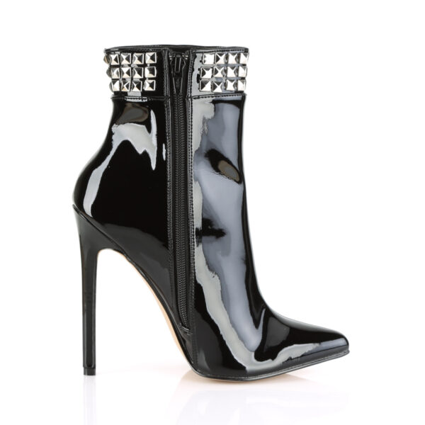 5" Heel Ankle Boot w/Metal Stud Detail, Side Zip - Image 5