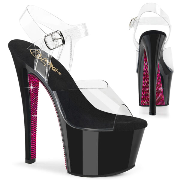 7" Heel, 2 3/4" PF Ankle Strap Sandal