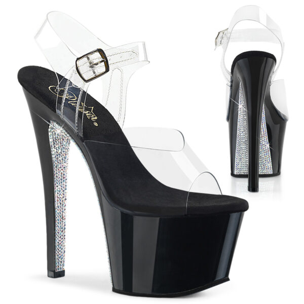 7" Heel, 2 3/4" PF Ankle Strap Sandal