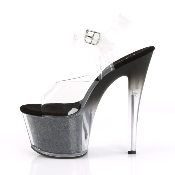 7" Heel, 2 3/4" PF Ankle Strap Sandal w/ Tinted Heel - Image 3