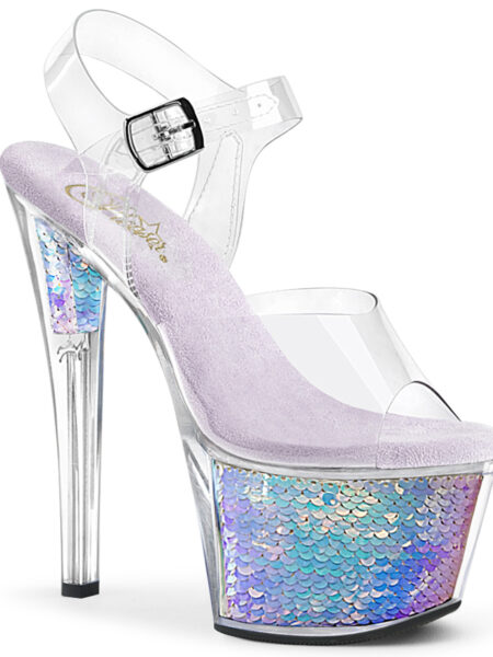 7" Heel, 2 3/4" PF Ankle Strap Sandal