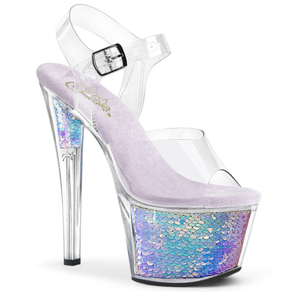 7" Heel, 2 3/4" PF Ankle Strap Sandal